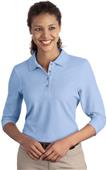 Port Authority Ladies Silk Touch 3/4-Sleeve Polos