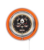 Holland NHL Anaheim Ducks Neon Logo Clock