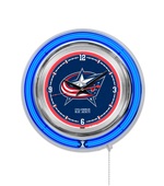 Holland NHL Columbus Blue Jackets Neon Logo Clock Holland NHL Columbus Blue Jackets Neon Logo Clock