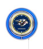 Holland NHL Nashville Predators Neon Logo Clock