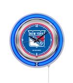 Holland NHL New York Rangers Neon Logo Clock Holland NHL New York Rangers Neon Logo Clock