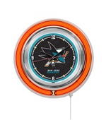 Holland NHL San Jose Sharks Neon Logo Clock Holland NHL San Jose Sharks Neon Logo Clock