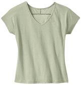 District Made Ladies Mini Stripe Dolman V-Neck Tee