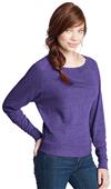 District Juniors Textured Wide Neck L/S Shirt