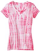 District Juniors Tie-Dye Girly Crew Pink Tee Shirt