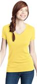 District Juniors 1x1 Rib V-Neck Tee Shirts