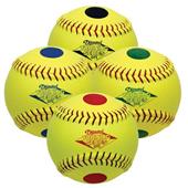 Diamond 4 Color Dot 12" Visual Training Softballs Diamond 4 Color Dot 12" Visual Training Softballs