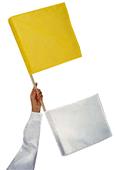 Blazer Athletic Yellow And White Umpires Flag Blazer Athletic Yellow And White Umpires Flag