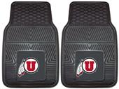Fan Mats University of Utah 2-Piece Vinyl Car Mats