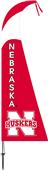 COLLEGIATE Nebraska Cornhuskers Feather Flag
