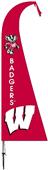 COLLEGIATE Wisconsin Badgers Feather Flag COLLEGIATE Wisconsin Badgers Feather Flag