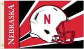COLLEGIATE Nebraska Huskers Helmet 3' x 5' Flag COLLEGIATE Nebraska Huskers Helmet 3' x 5' Flag