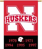 COLLEGIATE Nebraska Champ 2-Sided 28" x 40" Banner