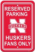 COLLEGIATE Nebraska Plastic Parking Sign