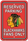 BSI NHL Chicago Blackhawks Plastic Parking Sign