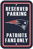 BSI NFL New England Patriots Reserved Parking Sign BSI NFL New England Patriots Reserved Parking Sign