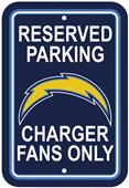 BSI NFL San Diego Chargers Reserved Parking Sign