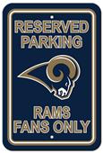 NFL Los Angeles Rams Plastic Reserved Parking Sign NFL Los Angeles Rams Plastic Reserved Parking Sign