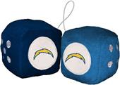 BSI NFL San Diego Chargers Fuzzy Dice