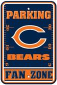 BSI NFL Chicago Bears Fan Zone Parking Sign BSI NFL Chicago Bears Fan Zone Parking Sign