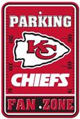 BSI NFL Kansas City Chiefs Fan Zone Parking Sign BSI NFL Kansas City Chiefs Fan Zone Parking Sign