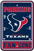 BSI NFL Houston Texans Fan Zone Parking Sign BSI NFL Houston Texans Fan Zone Parking Sign