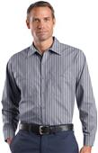 Red Kap Long Sleeve Striped Industrial Work Shirt