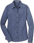 Port Authority Ladies Denim Shirt W/Patch Pockets