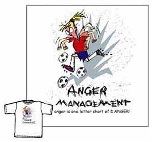 Closeout- Anger Management soccer tshirt YS & AXXL