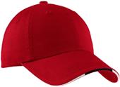 Port Authority Sandwich Bill Cap w/Striped Closure