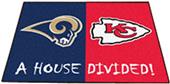 Fan Mats Rams / Chiefs House Divided Mat Fan Mats Rams / Chiefs House Divided Mat