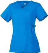 Maevn Gravity Fashion Y-Neck Mock Wrap Scrub Top