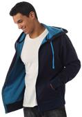 Independent Trading Men's Two-Color Zip Hoodies