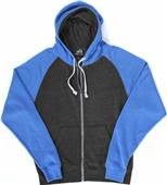 J America TriBlend Colorblock Full Zip Fleece Hood J America TriBlend Colorblock Full Zip Fleece Hood