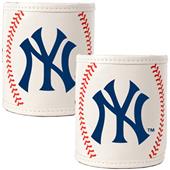 MLB New York Yankees Baseball 2pc Can Holder Set