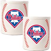 MLB Phillies Baseball 2pc Can Holder Set