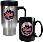 MLB New York Mets Travel Mug & Coffee Mug Set