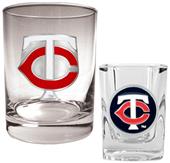 MLB Minnesota Twins Rocks Glass & Shot Glass Set