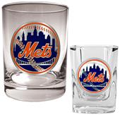MLB New York Mets Rocks Glass & Shot Glass Set
