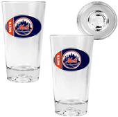 MLB New York Mets 2pc Baseball Pint Glass Set