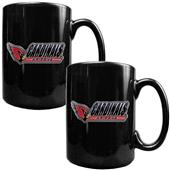 NFL Arizona Cardinals Black Ceramic Mug (Set of 2)