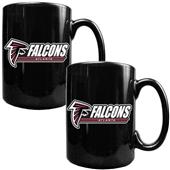 NFL Atlanta Falcons Black Ceramic Mug (Set of 2)