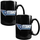 NFL Tennessee Titans Black Ceramic Mug (Set of 2)