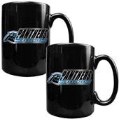 NFL Carolina Panthers Black Ceramic Mug (Set of 2)