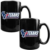 NFL Houston Texans Black Ceramic Mug (Set of 2)
