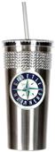 MLB Seattle Mariners Stainless Bling Tumbler Straw