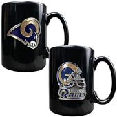 NFL St. Louis Rams Black Ceramic Mug (Set of 2)