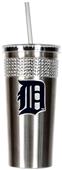 MLB Detroit Tigers Stainless Bling Tumbler W/Straw