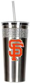 MLB SF Giants Stainless Bling Tumbler W/Straw