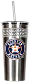 MLB Houston Astros Stainless Bling Tumbler W/Straw